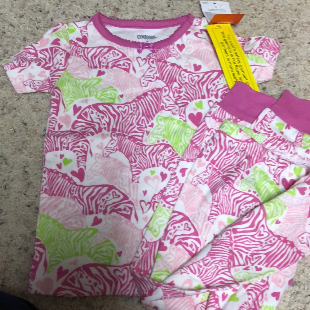 Gymboree pjs girls size 3 zebras